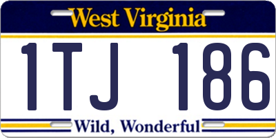 WV license plate 1TJ186