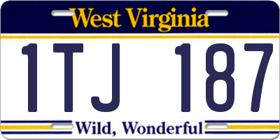 WV license plate 1TJ187
