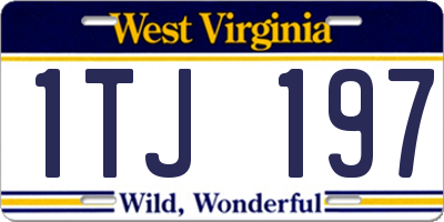 WV license plate 1TJ197