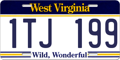 WV license plate 1TJ199