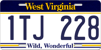 WV license plate 1TJ228