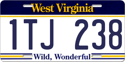 WV license plate 1TJ238