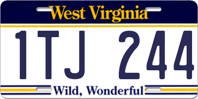 WV license plate 1TJ244