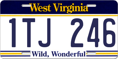WV license plate 1TJ246