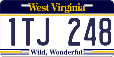 WV license plate 1TJ248