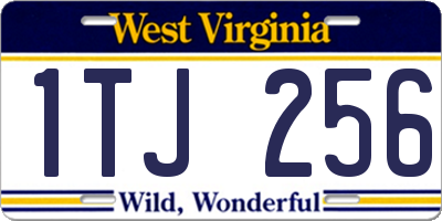 WV license plate 1TJ256
