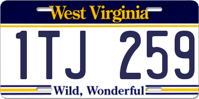 WV license plate 1TJ259