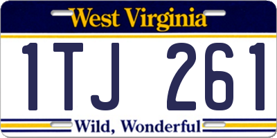 WV license plate 1TJ261