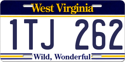 WV license plate 1TJ262