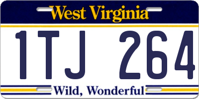 WV license plate 1TJ264