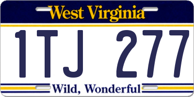 WV license plate 1TJ277