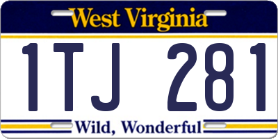 WV license plate 1TJ281