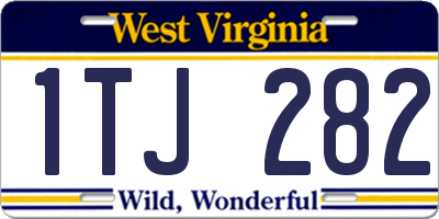 WV license plate 1TJ282