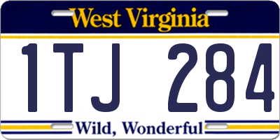 WV license plate 1TJ284