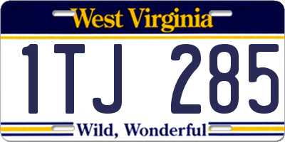 WV license plate 1TJ285