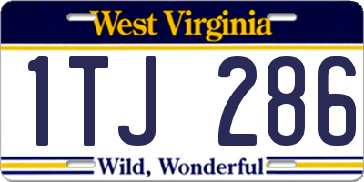 WV license plate 1TJ286