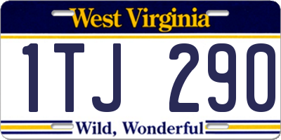 WV license plate 1TJ290