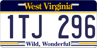 WV license plate 1TJ296