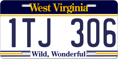 WV license plate 1TJ306