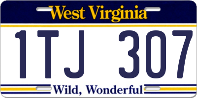 WV license plate 1TJ307