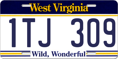 WV license plate 1TJ309