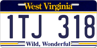 WV license plate 1TJ318