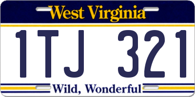 WV license plate 1TJ321