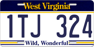 WV license plate 1TJ324
