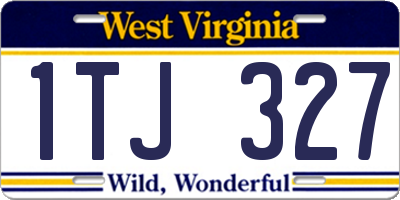 WV license plate 1TJ327