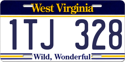 WV license plate 1TJ328
