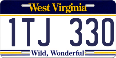 WV license plate 1TJ330