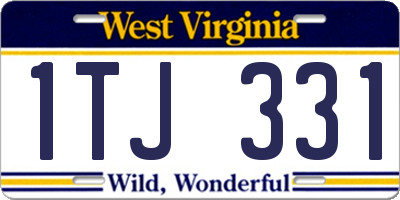 WV license plate 1TJ331