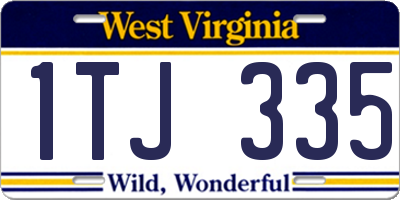 WV license plate 1TJ335