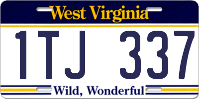 WV license plate 1TJ337