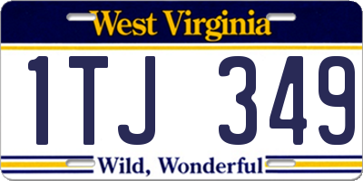 WV license plate 1TJ349