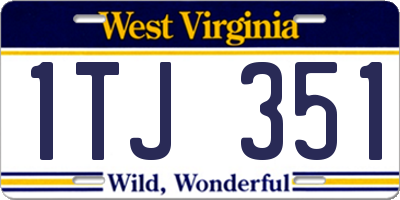 WV license plate 1TJ351
