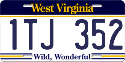 WV license plate 1TJ352