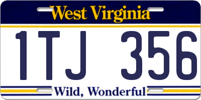 WV license plate 1TJ356