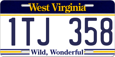 WV license plate 1TJ358