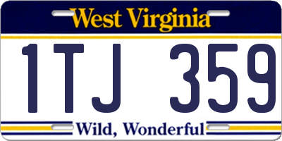 WV license plate 1TJ359