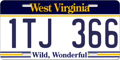 WV license plate 1TJ366