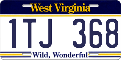 WV license plate 1TJ368