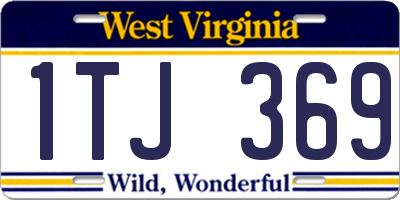 WV license plate 1TJ369