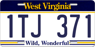 WV license plate 1TJ371