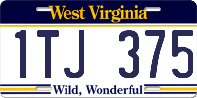 WV license plate 1TJ375
