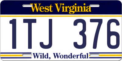 WV license plate 1TJ376