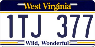 WV license plate 1TJ377