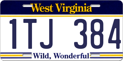 WV license plate 1TJ384