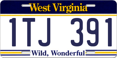 WV license plate 1TJ391