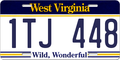 WV license plate 1TJ448